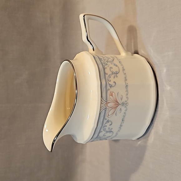 New Noritake Crown Flower 7324 Creamer & Sugar Bowl w/Lid Ivory China - Picture 7 of 13